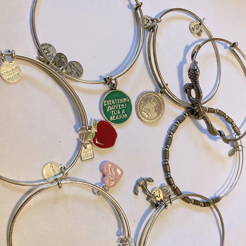 Alex and Ani set of 7 bracelets